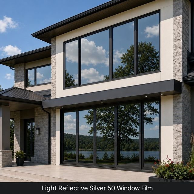 Light Reflective Silver 50 window film swatch